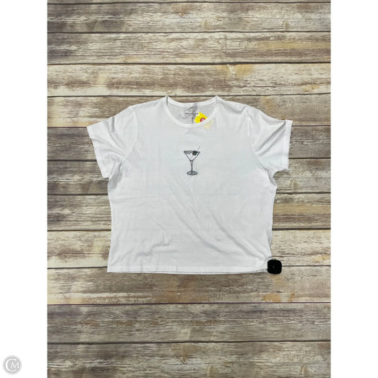 Top Short Sleeve By Abercrombie And Fitch In White, Size: L