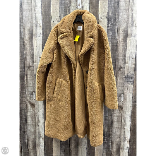 Coat Faux Fur & Sherpa By Gap In Brown, Size: Xl