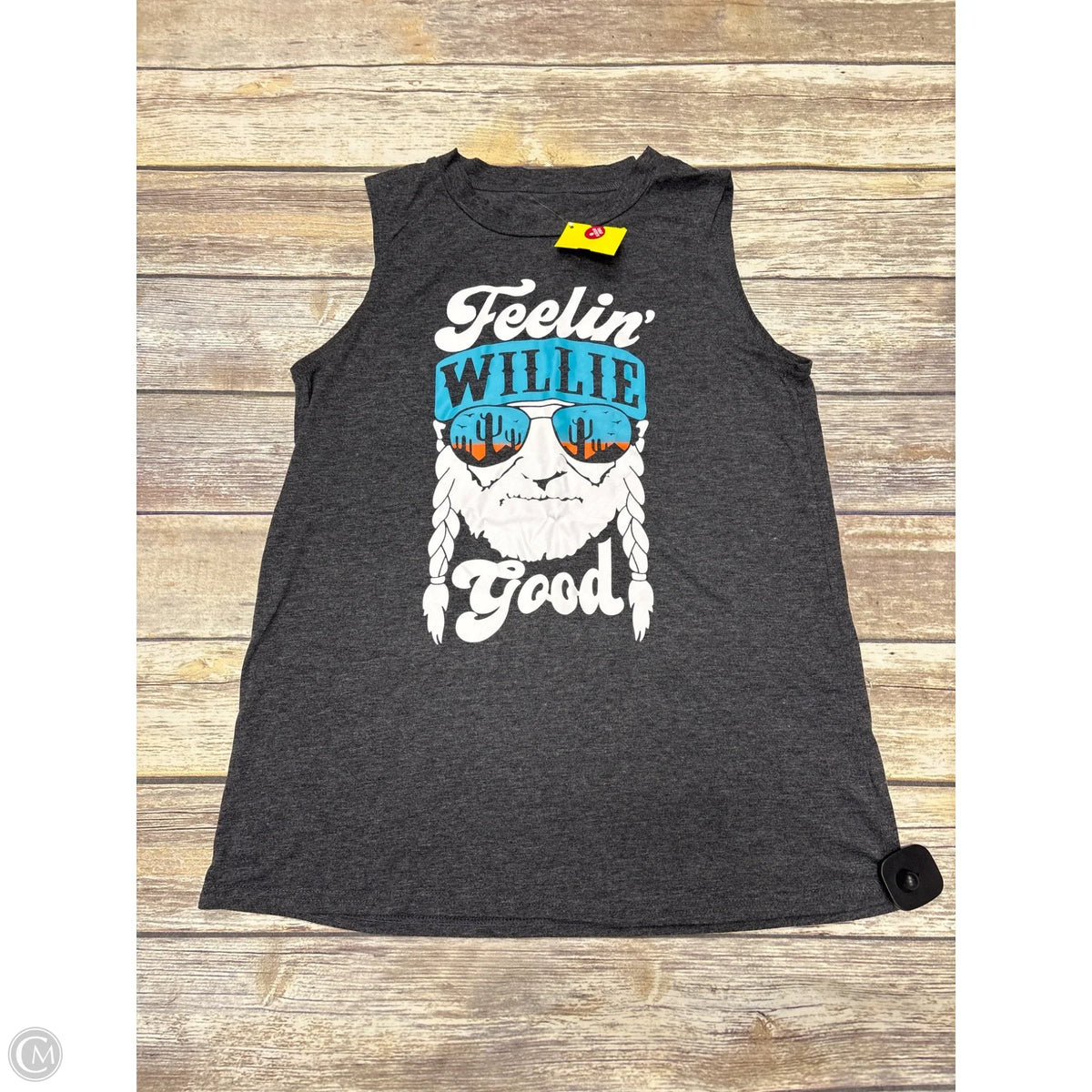 Top Sleeveless Basic By Cmf In Grey, Size: M