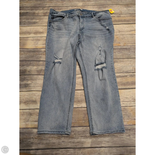 Jeans Straight By Kancan In Blue Denim, Size: 22