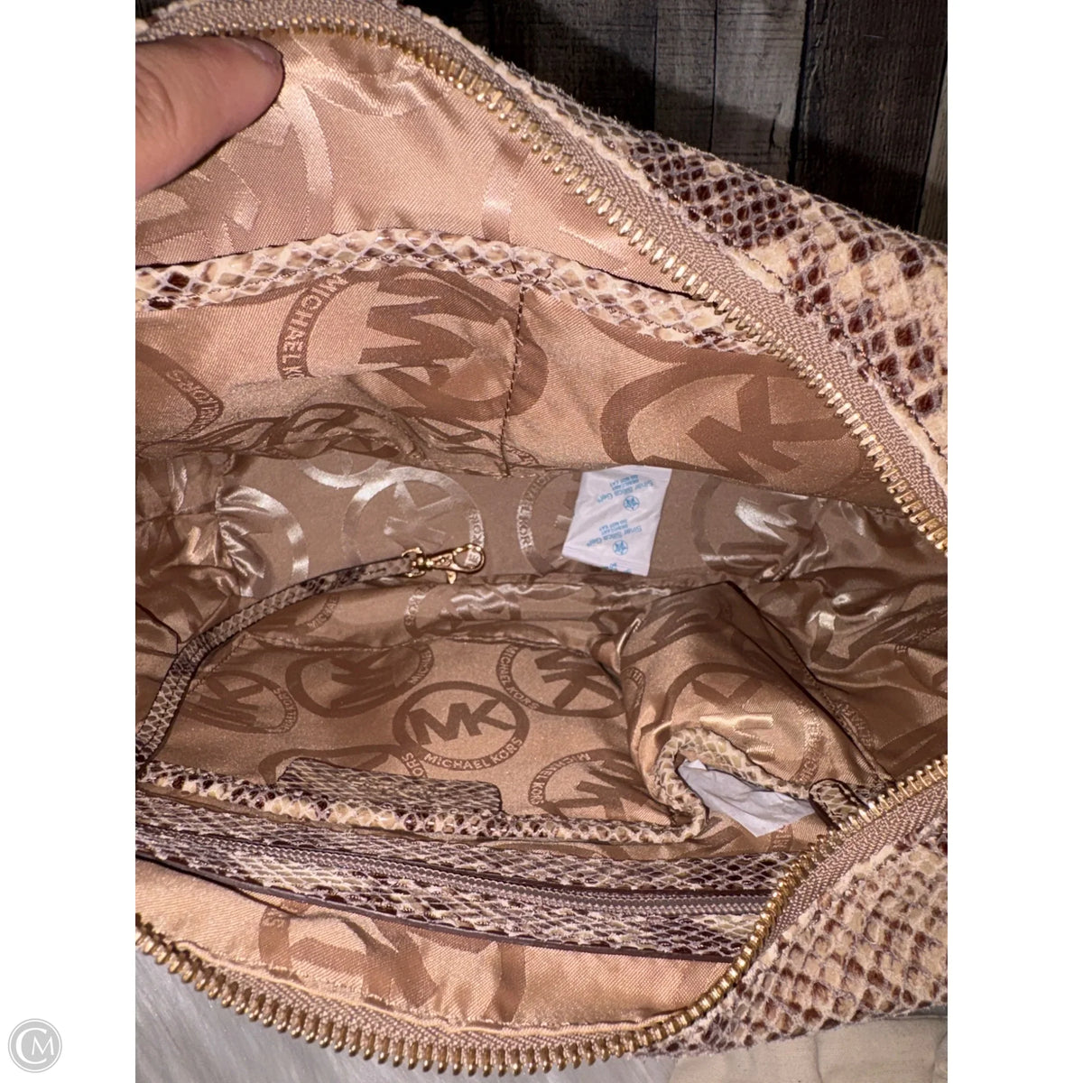 Handbag Leather By Michael By Michael Kors, Size: Large