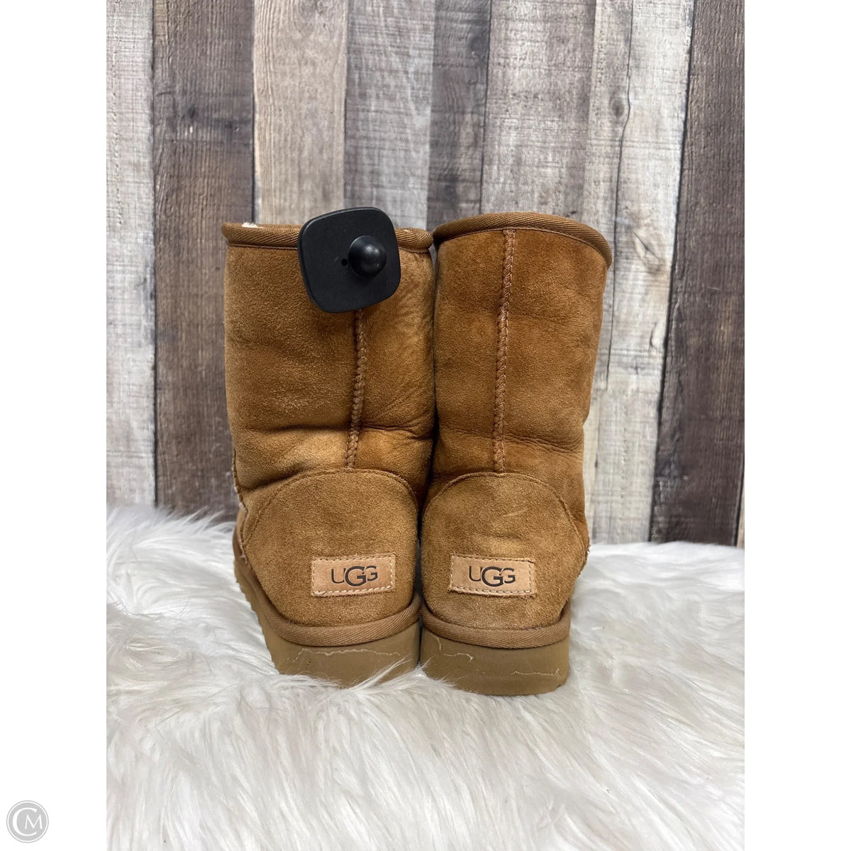 Boots Designer By Ugg In Brown, Size: 9