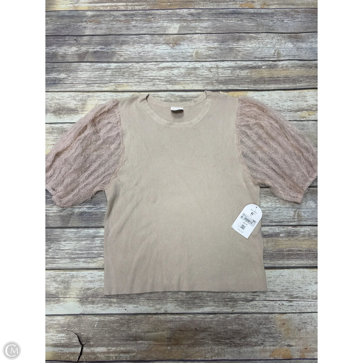Top 3/4 Sleeve By Arula In Beige, Size: 2x