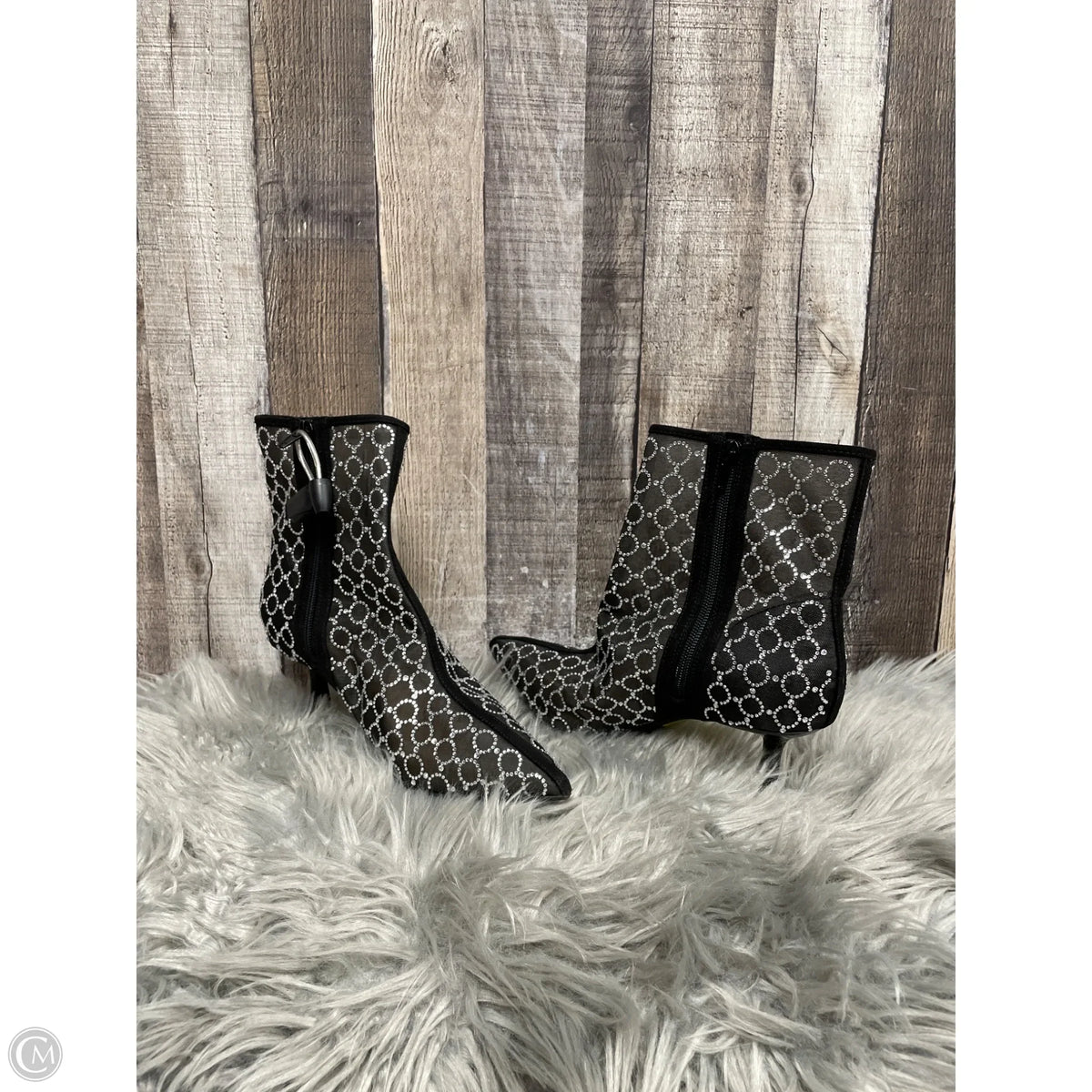 Boots Ankle Heels By Inc In Black, Size: 8