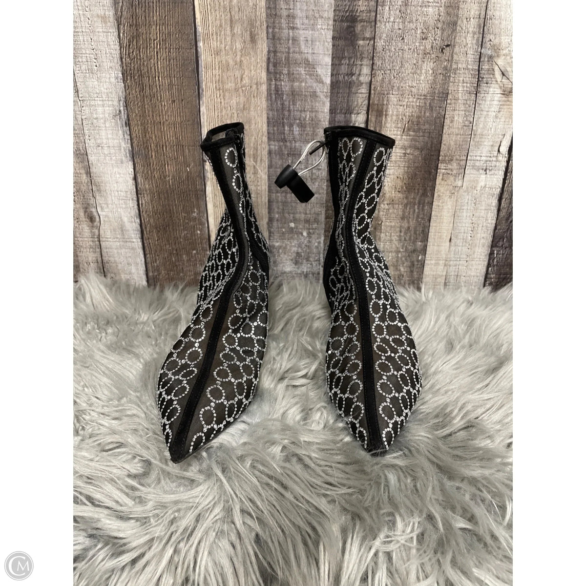 Boots Ankle Heels By Inc In Black, Size: 8
