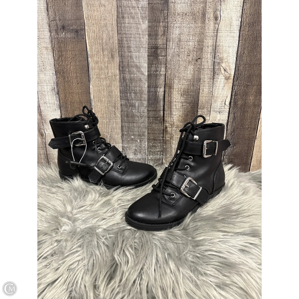 Boots Combat By Unisa In Black, Size: 6
