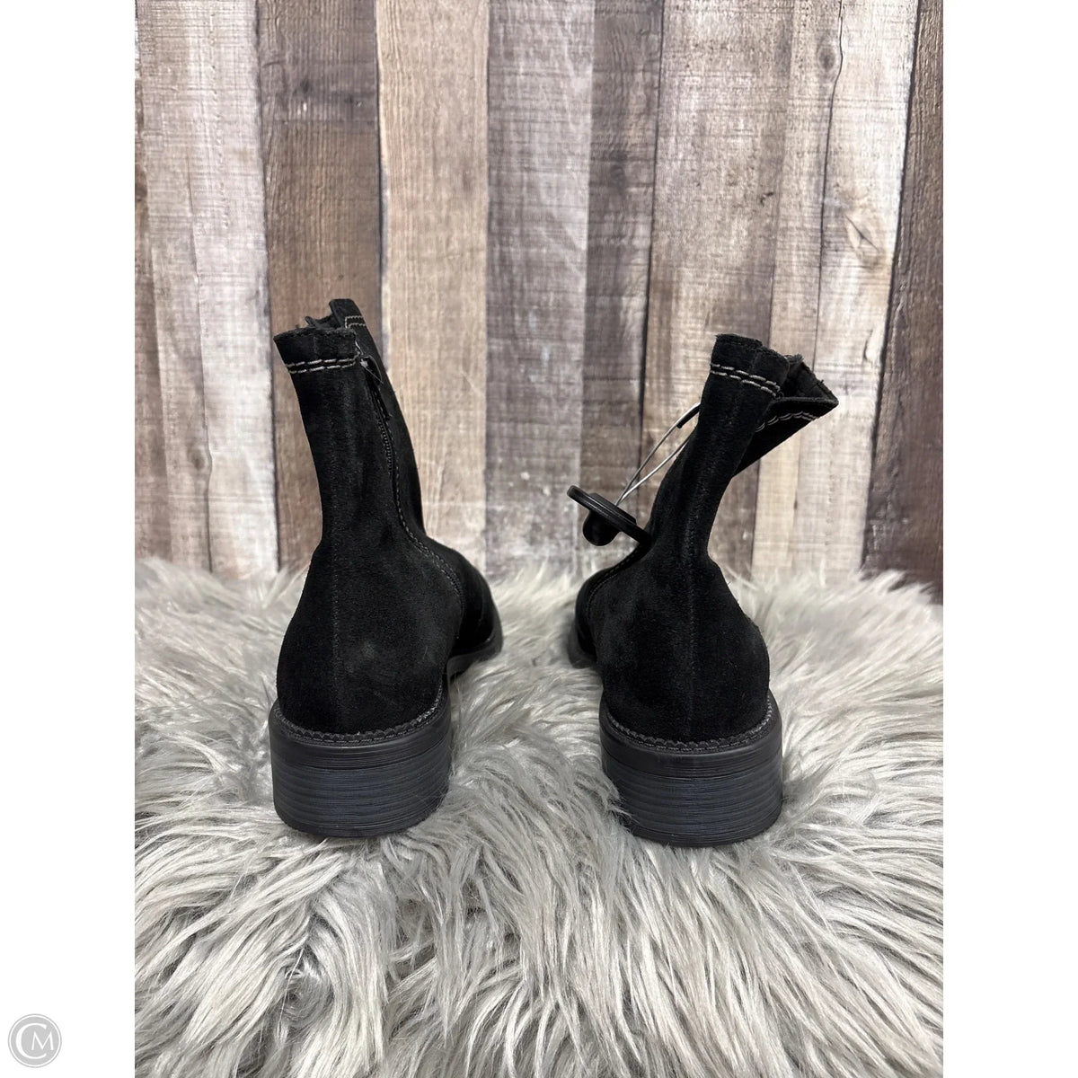 Boots Ankle Flats By Clarks In Black, Size: 8