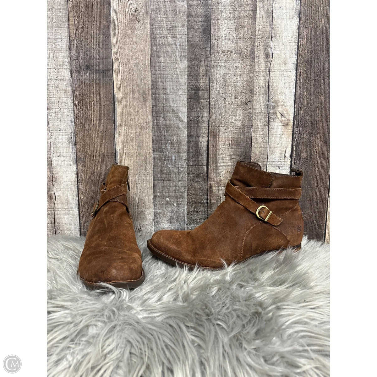 Boots Ankle Flats By Born In Brown, Size: 9