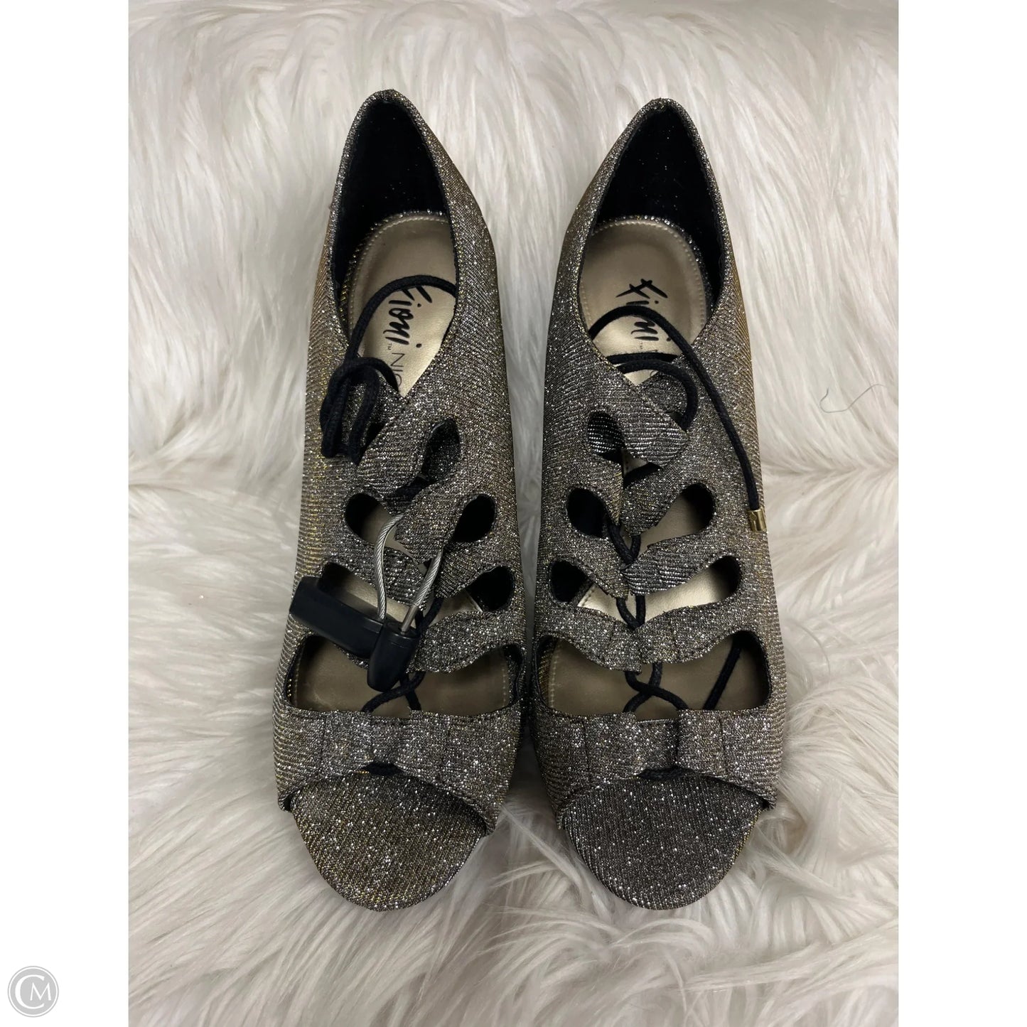 Shoes Heels Stiletto By Fioni In Silver, Size: 9