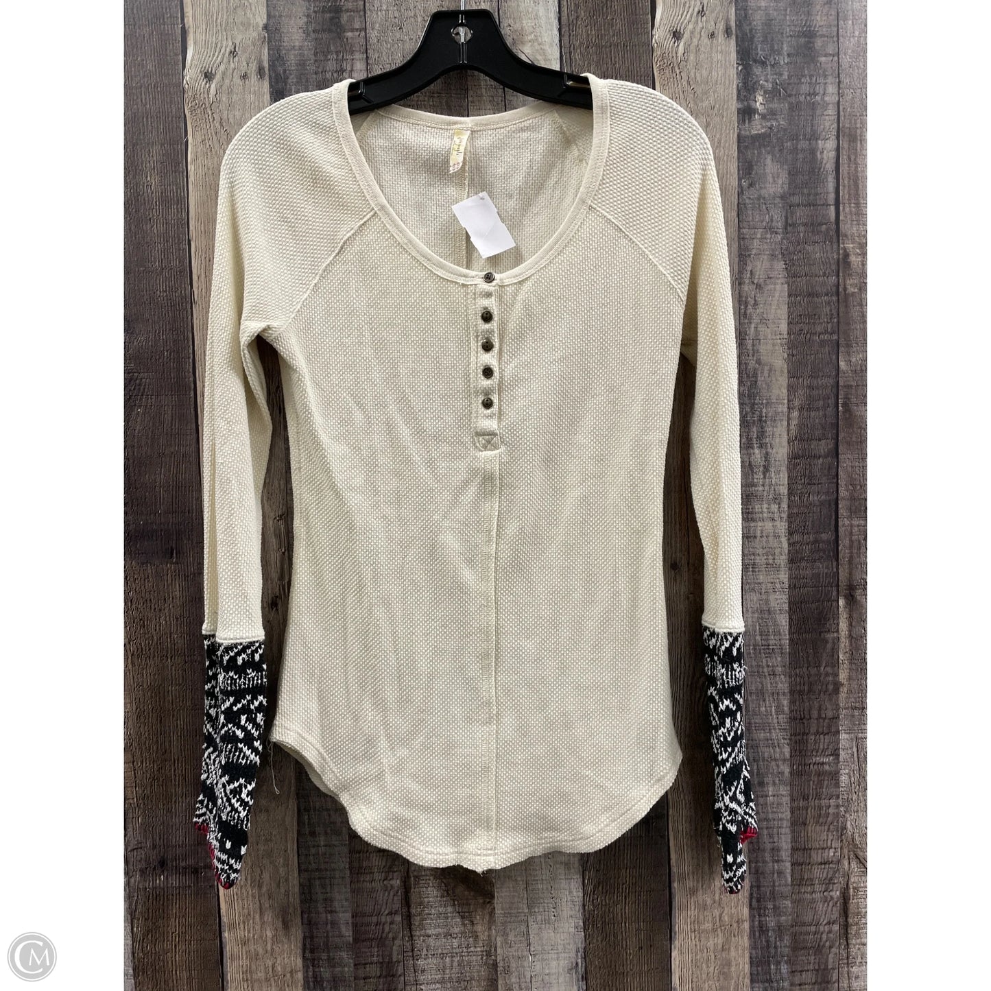 Top Long Sleeve By Free People In Cream, Size: M