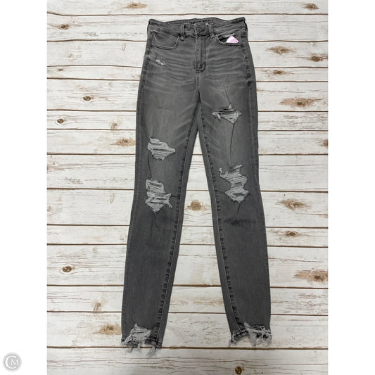 Jeans Skinny By American Eagle In Grey, Size: 8l