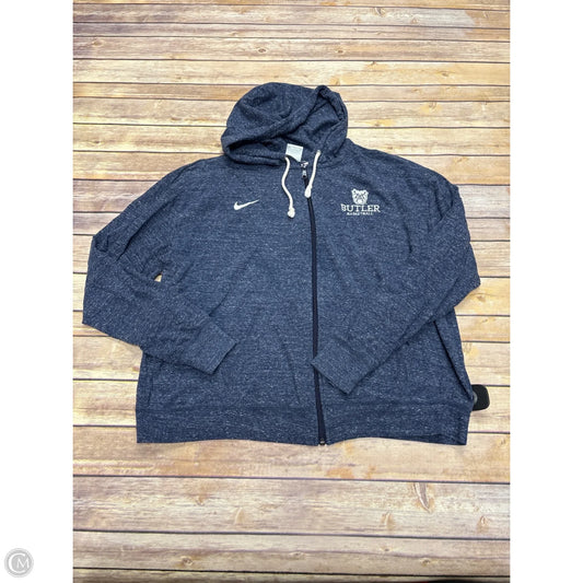 Sweatshirt Hoodie By Nike Apparel In Blue, Size: Xl
