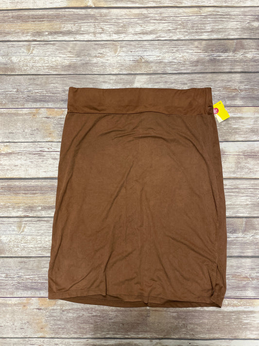 Skirt Mini & Short By Rouge In Brown, Size: 2x