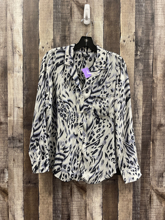 Blouse Long Sleeve By Rails In Animal Print, Size: M