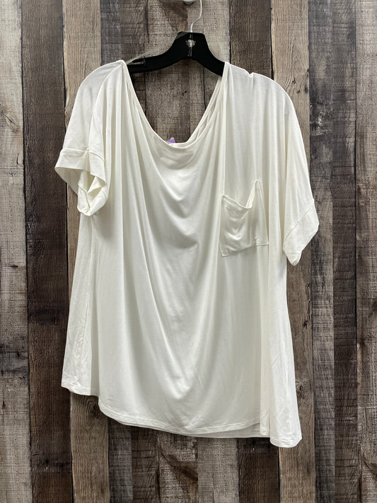 White Top Short Sleeve Cme, Size 2x