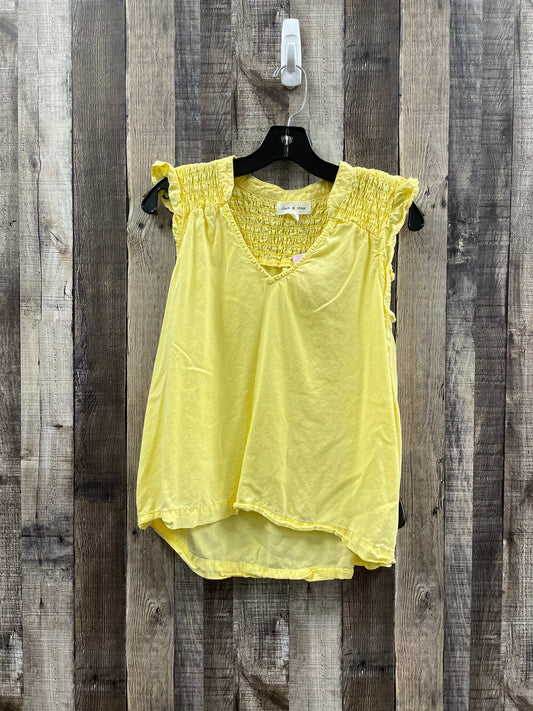 Yellow Top Sleeveless Cloth & Stone, Size S