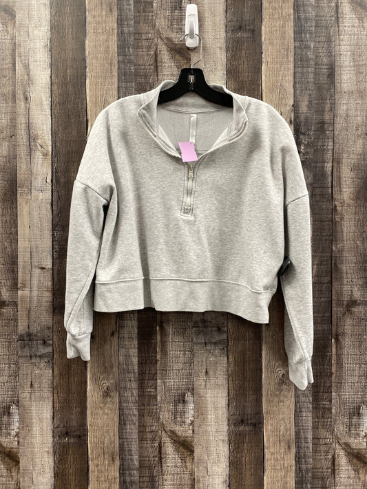 Grey Athletic Sweatshirt Collar Fabletics, Size M