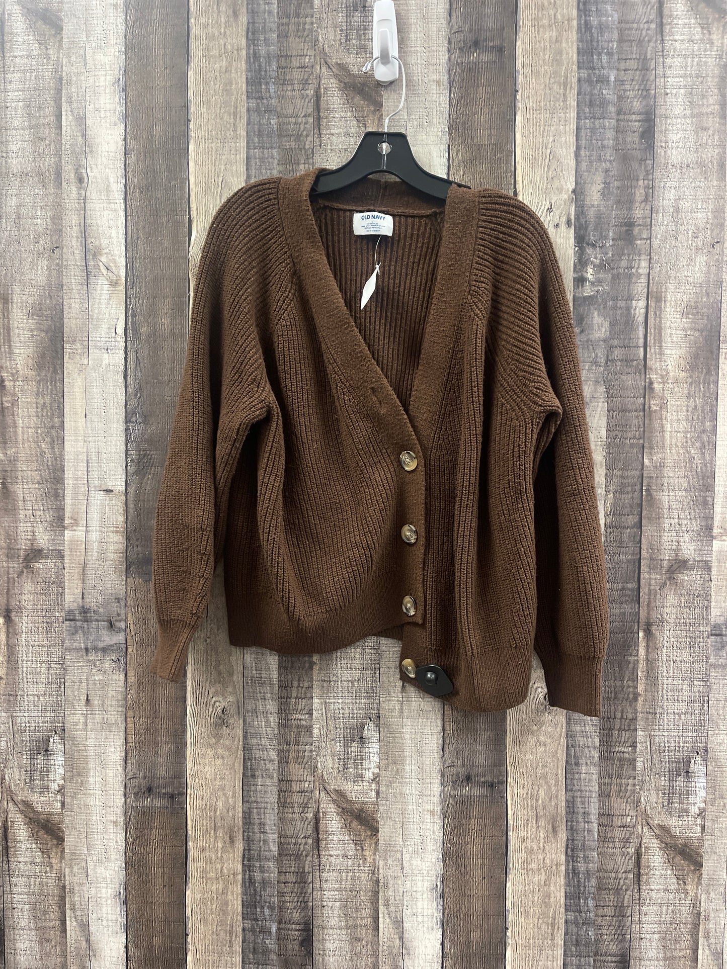 Sweater Cardigan By Old Navy In Brown, Size: L