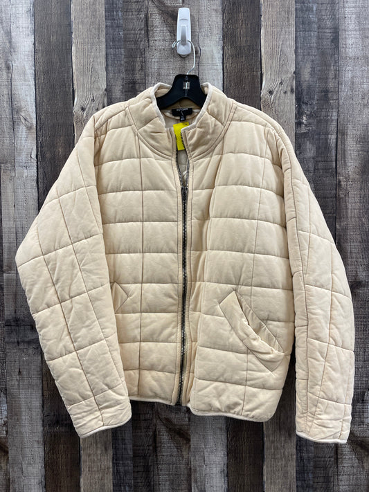 Jacket Puffer & Quilted By Cme In Tan, Size: M