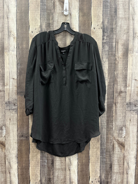 Blouse Long Sleeve By Torrid In Black, Size: 4x