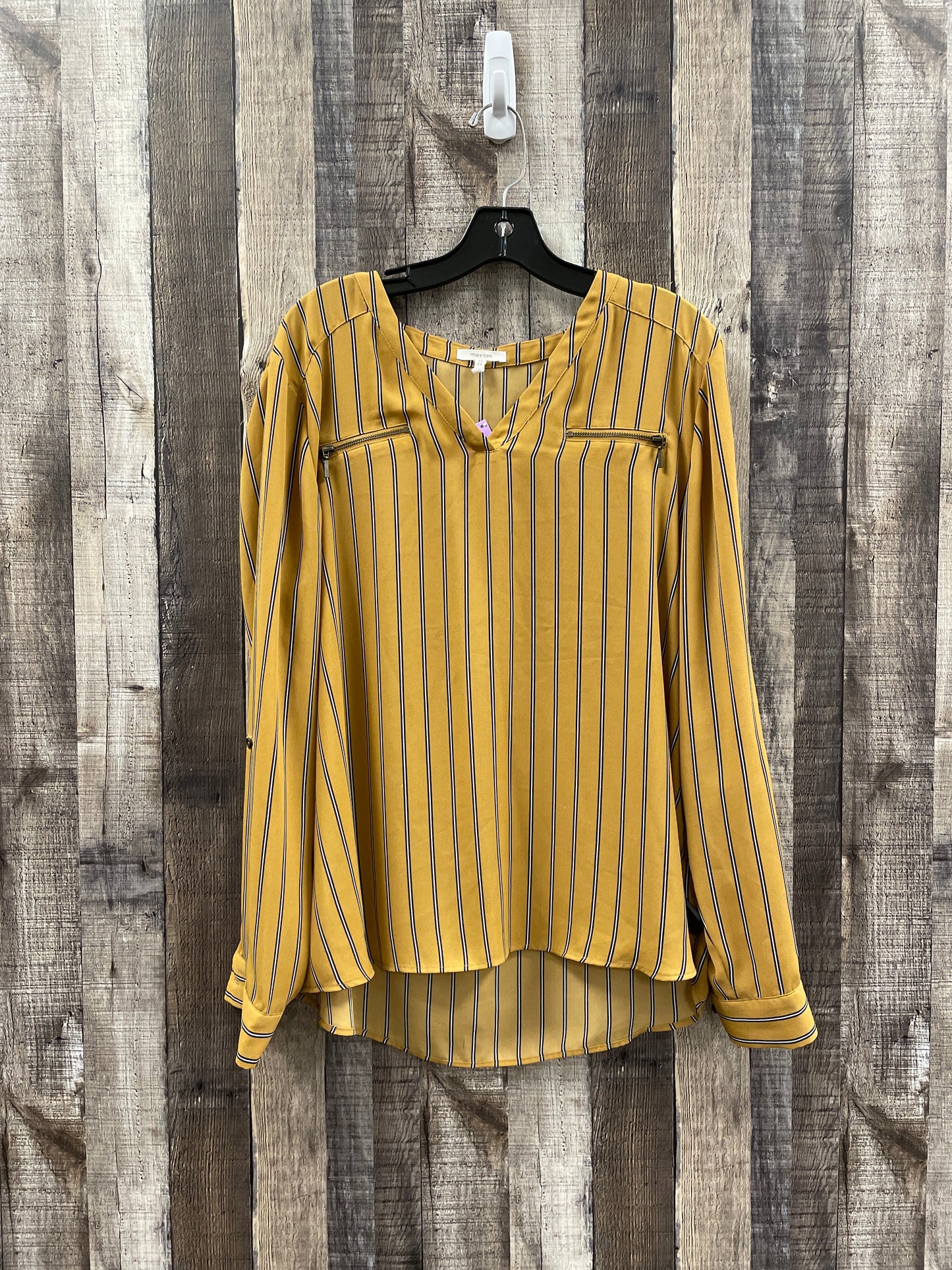 Yellow Top Long Sleeve Maurices, Size Xl
