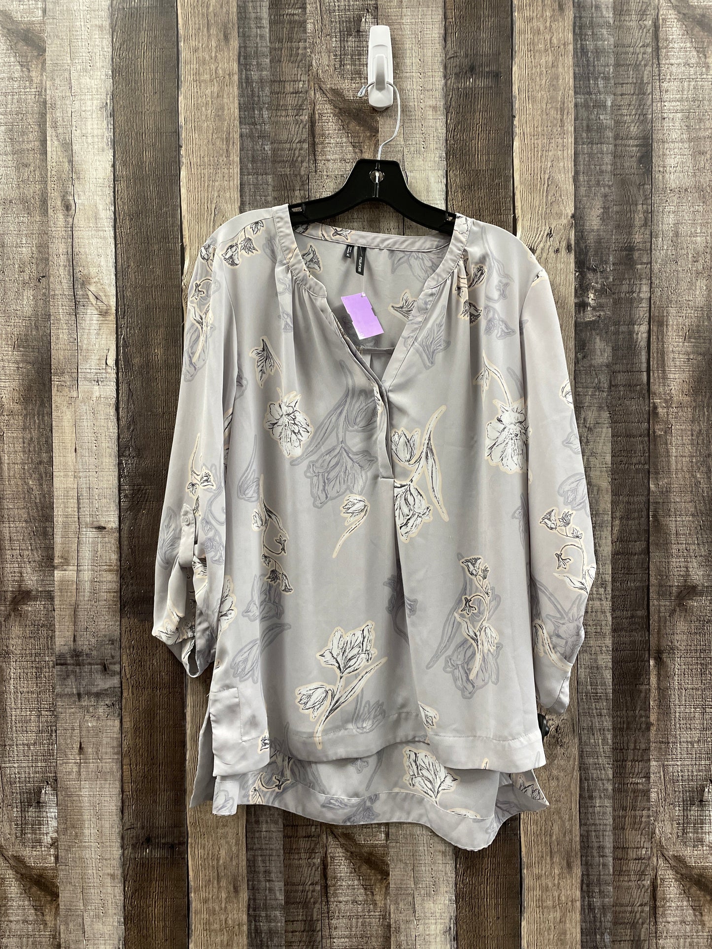 Floral Print Top Long Sleeve Maurices, Size Xl