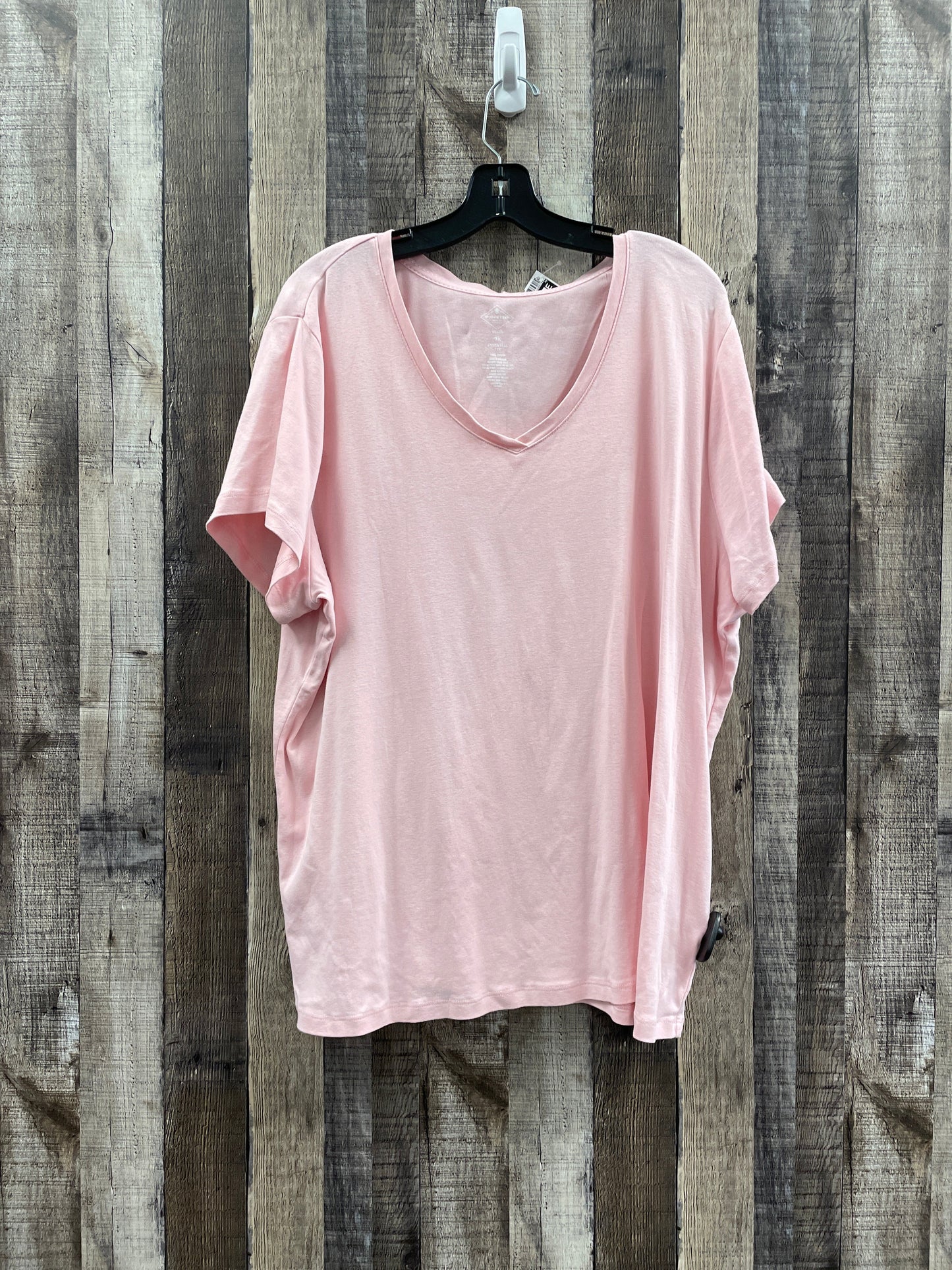 Pink Top Short Sleeve St Johns Bay, Size 3x