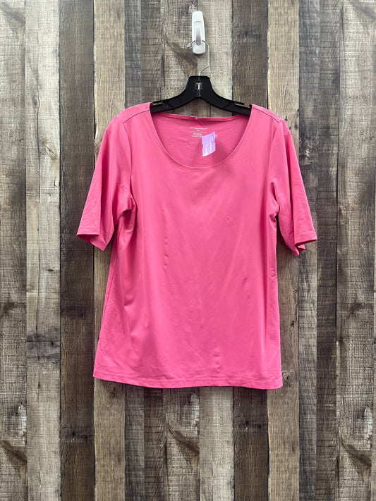 Pink Top Short Sleeve Christopher And Banks, Size M