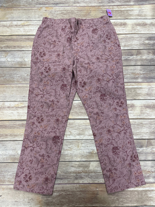 Floral Print Jeans Straight Knox Rose, Size Xl