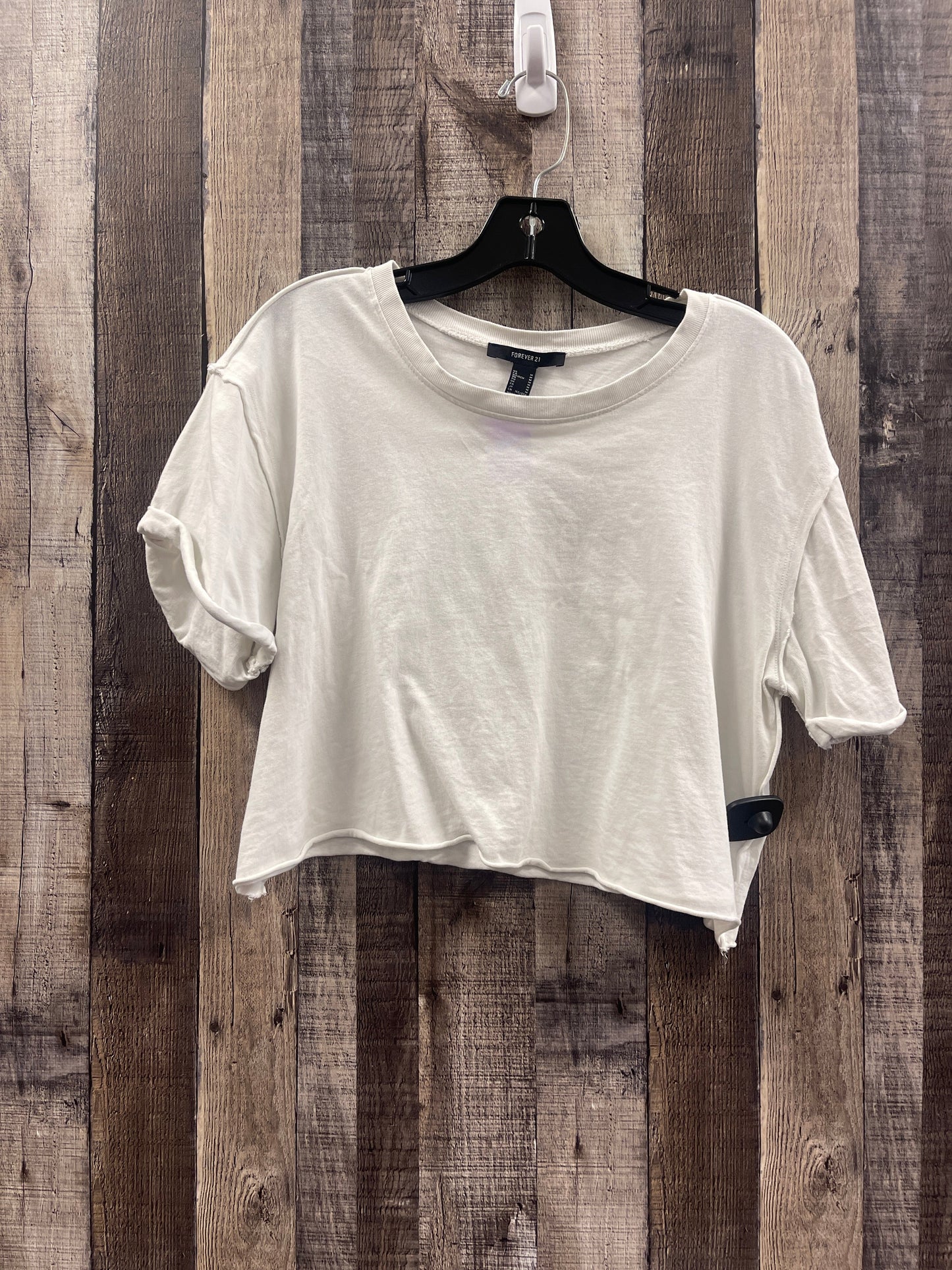 White Top Short Sleeve Forever 21, Size M