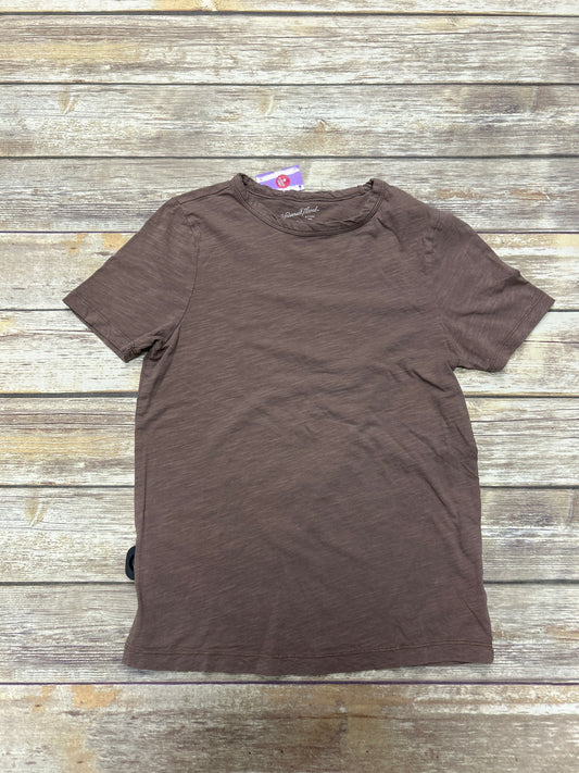 Brown Top Short Sleeve Universal Thread, Size Xs