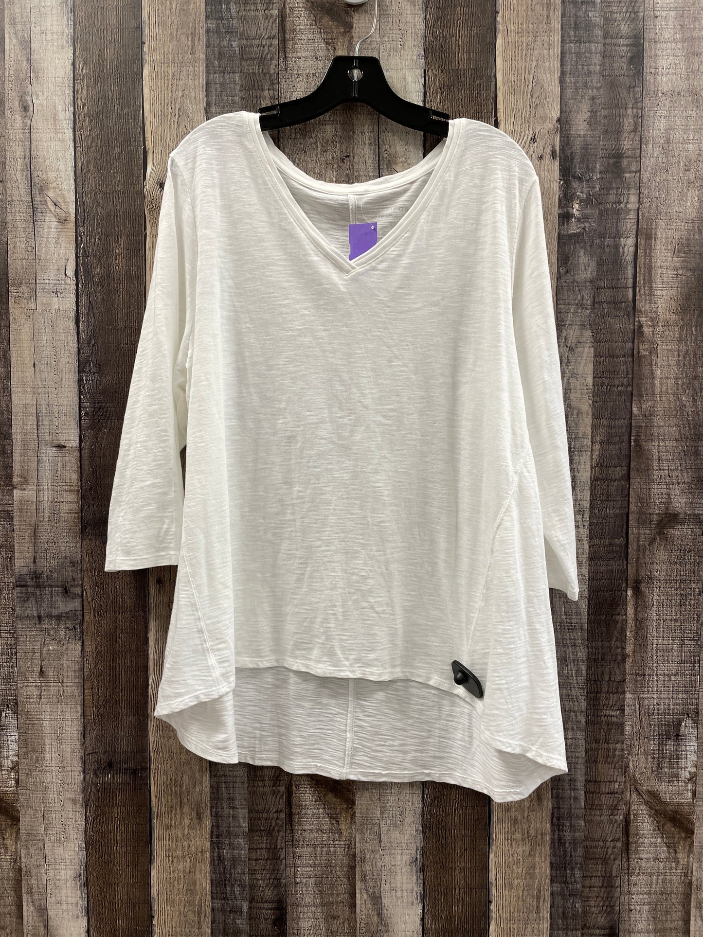 White Top 3/4 Sleeve Chicos, Size Xl