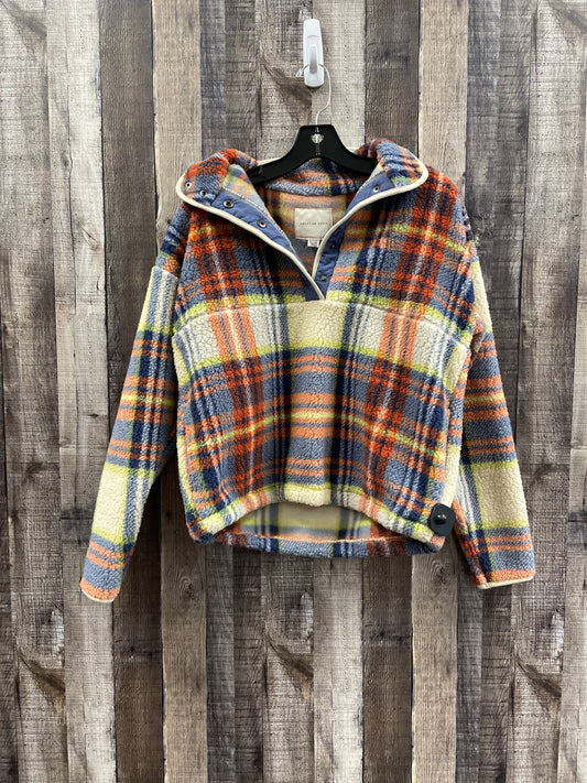 Plaid Pattern Jacket Fleece American Eagle, Size Xs