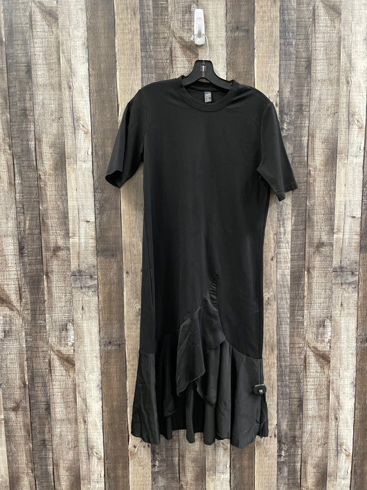 Black Dress Casual Midi Cme, Size L