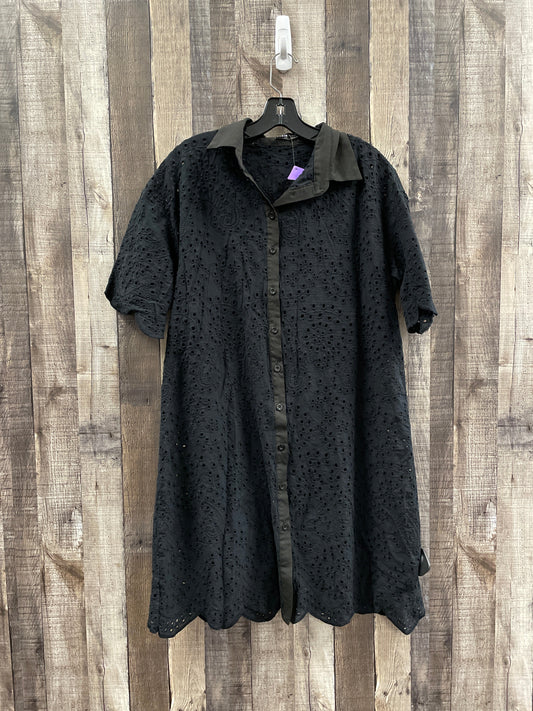 Black Dress Casual Midi Shein, Size L