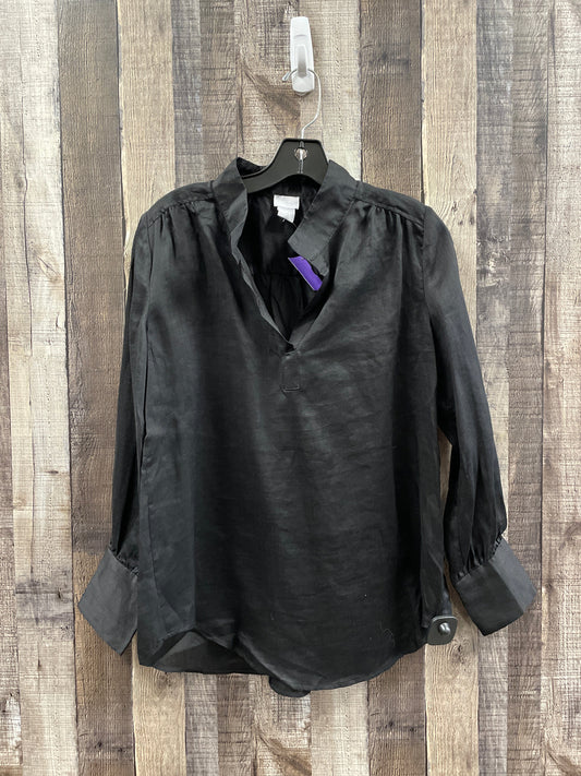 Top Long Sleeve By Chicos In Black, Size: S