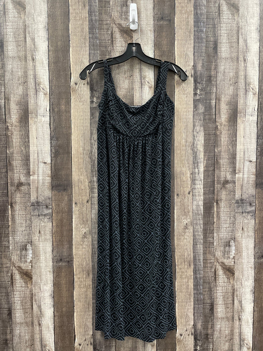 Black Dress Casual Midi Fresh Produce, Size Xs