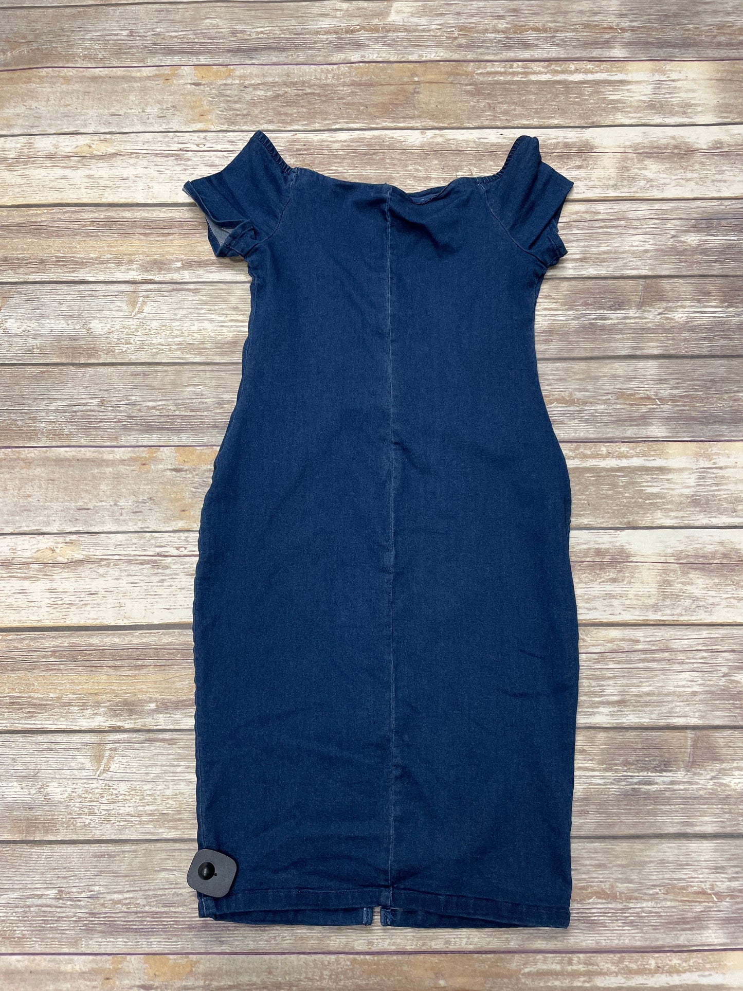 Blue Denim Dress Casual Short Haute Monde, Size Xl