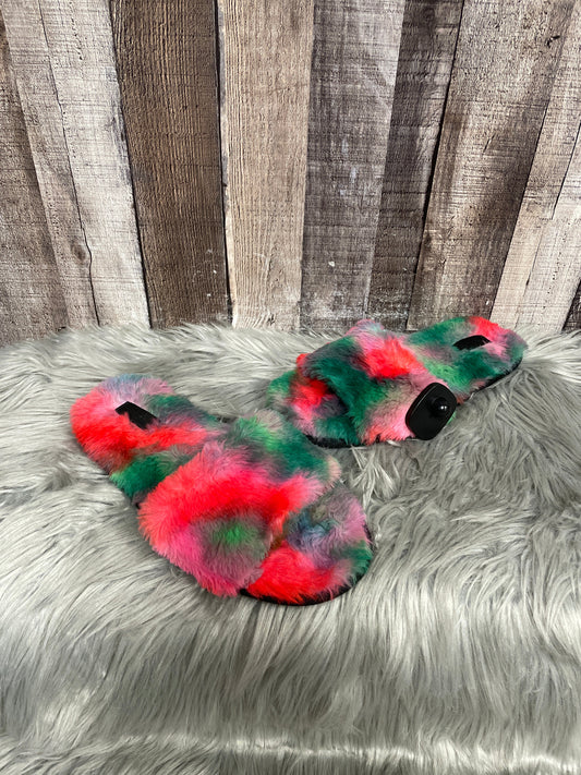 Multi-colored Slippers Pink, Size 9.5