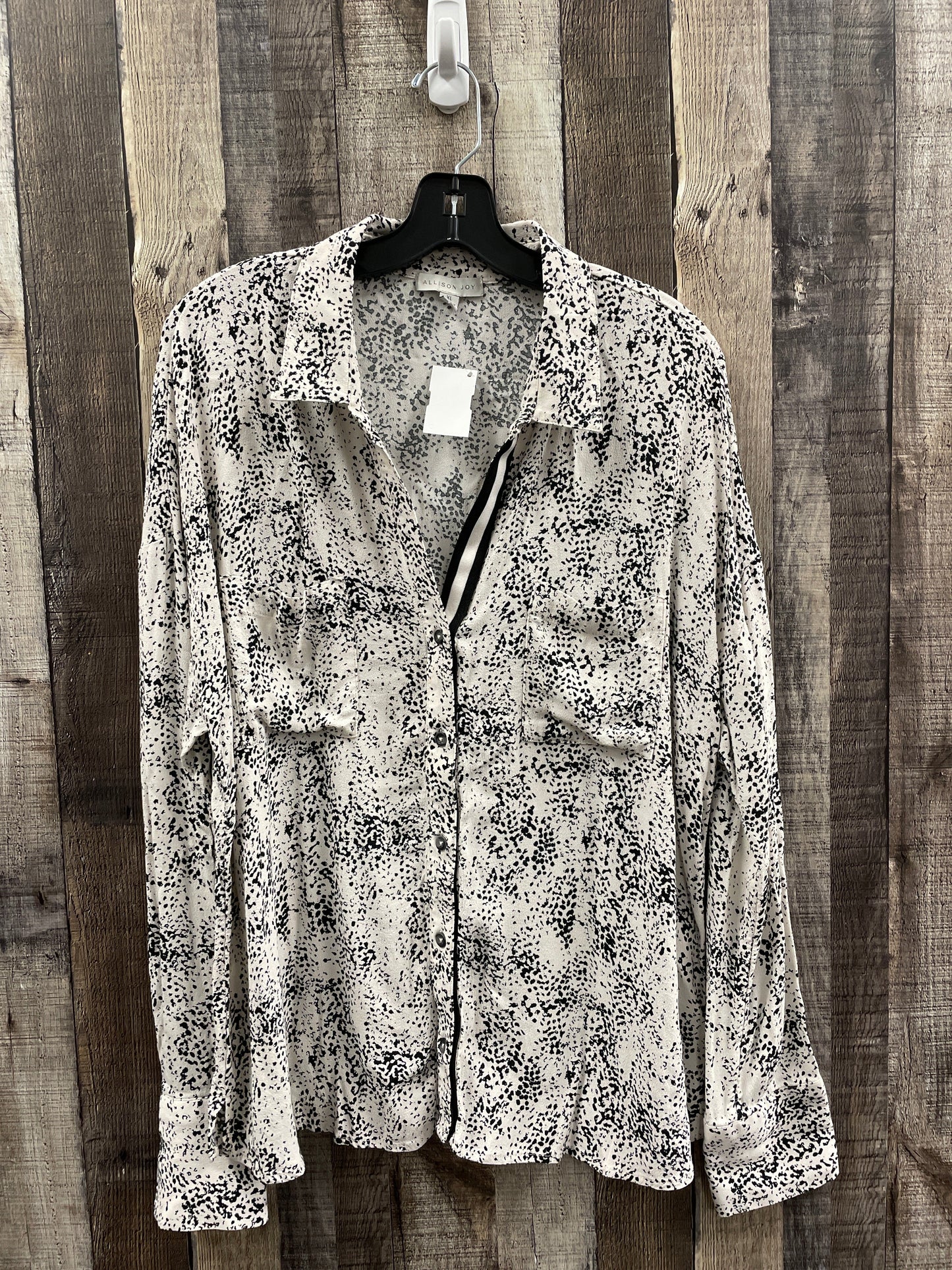 Blouse Long Sleeve By Allison Joy In White, Size: Xl