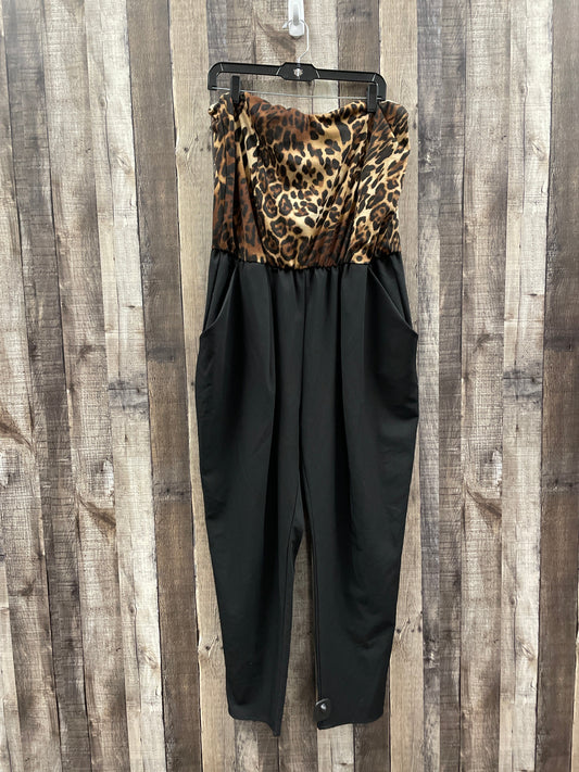 Animal Print Jumpsuit Spin, Size 2x