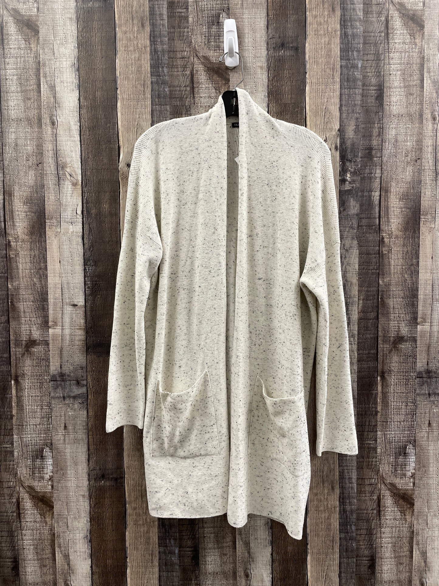 Sweater Cardigan By Eileen Fisher In Cream, Size: S