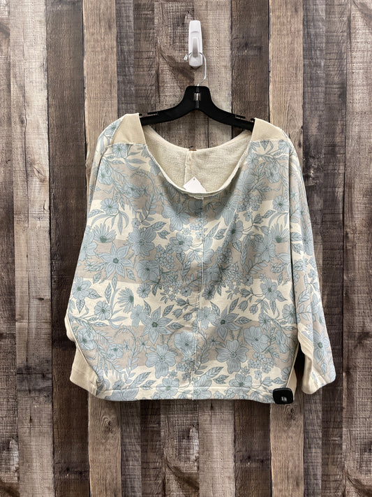 Blue & Cream Sweatshirt Crewneck Free People, Size M