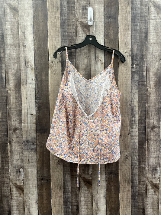 Top Sleeveless By Shein In Floral Print, Size: L