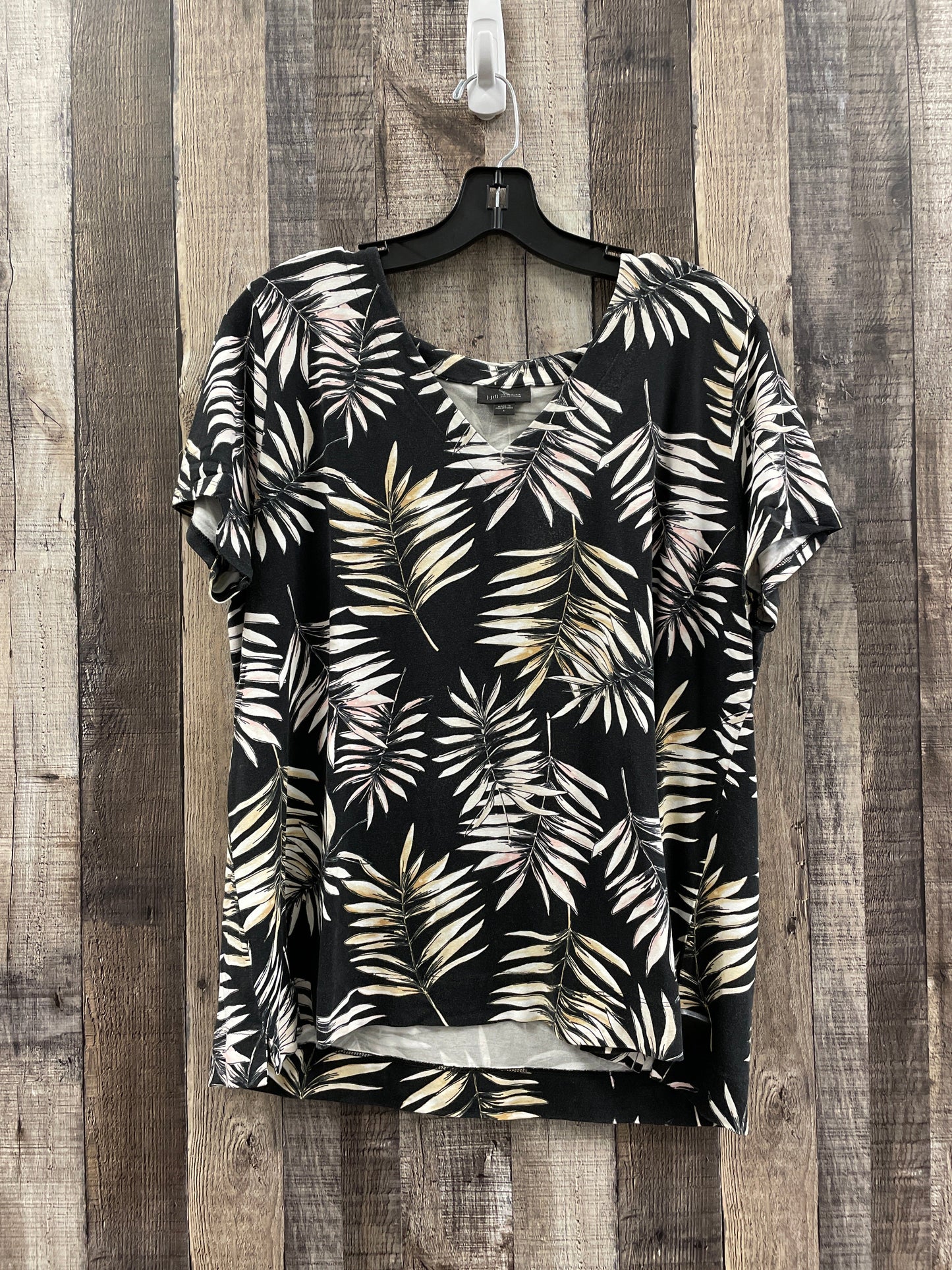 Top Short Sleeve By J. Jill In Black, Size: L