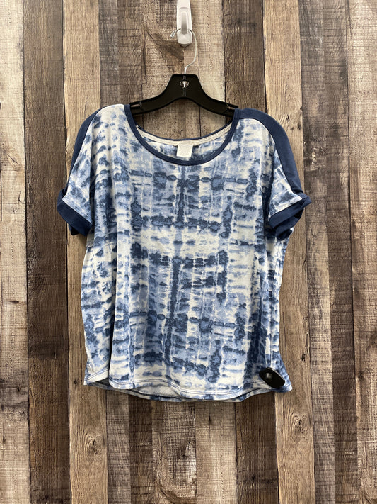 Top Short Sleeve By Lucky Brand In Blue, Size: Xl