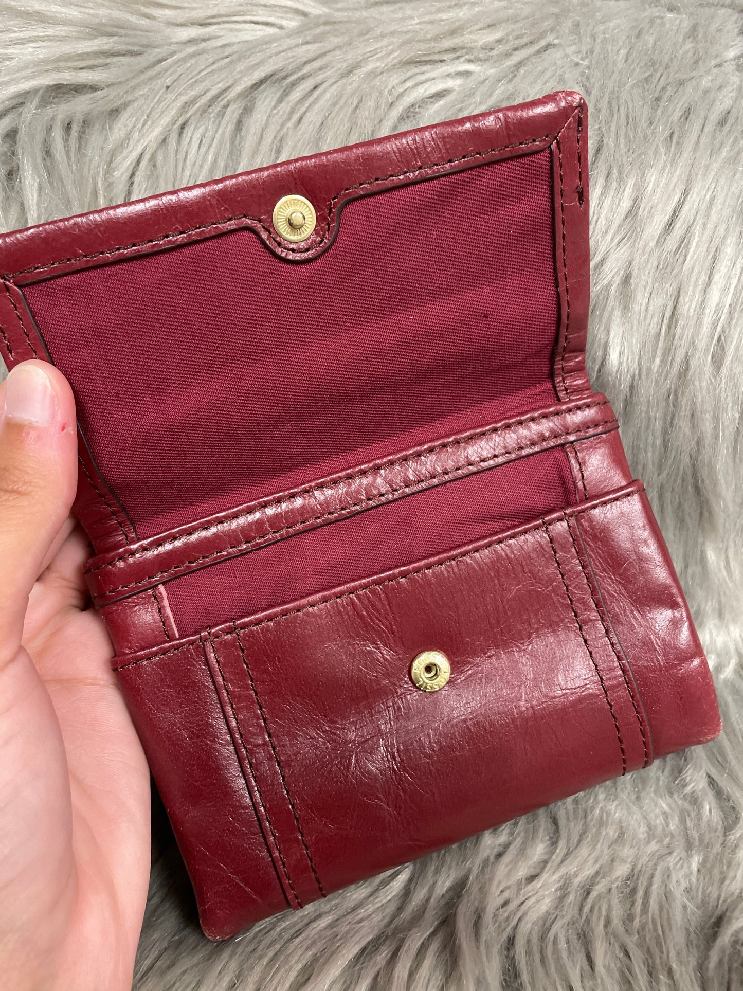 Wallet Leather Fossil, Size Small