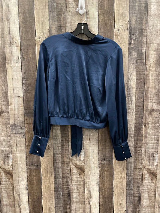 Blouse Long Sleeve By Express In Blue, Size: S