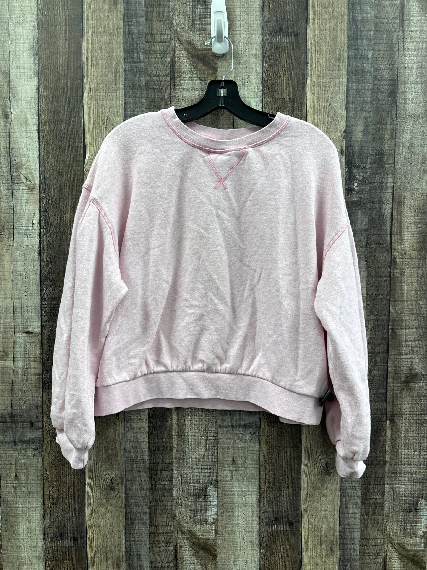 Sweatshirt Crewneck By Top Shop In Pink, Size: L