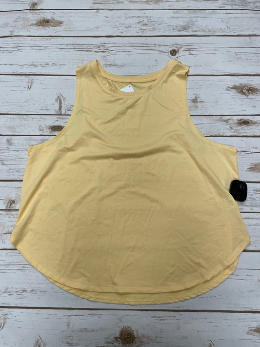 Athletic Tank Top By Jockey In Yellow, Size: L